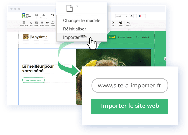 Importer votre site en toute simplicité