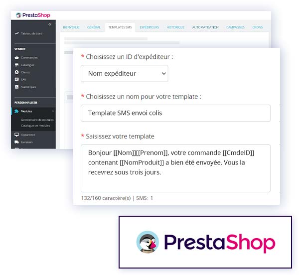 Plugin LWS SMS pour PrestaShop