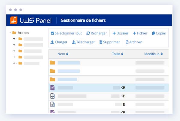 Gestionnaire de fichiers File Manager