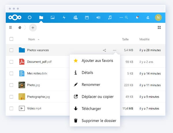 Stockage en ligne avec Nextcloud