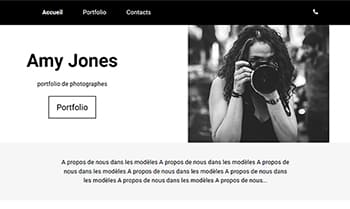 Template site photographe