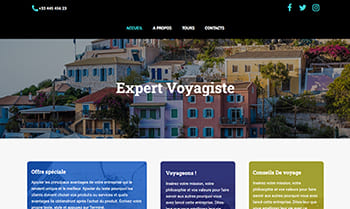 Template site de voyage